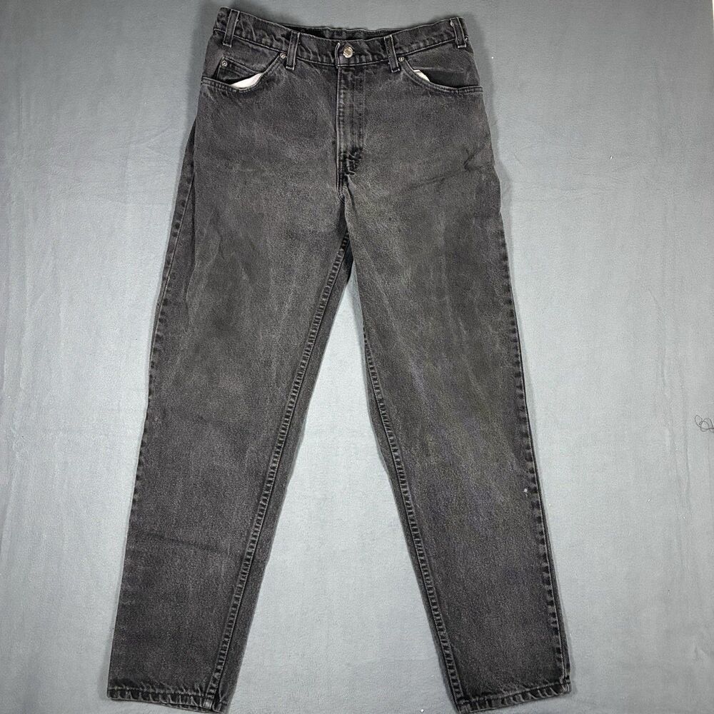 Vintage Levi's 550 Mens 32x31 Jeans USA Made Relaxed Fit Tapered Leg Black Denim